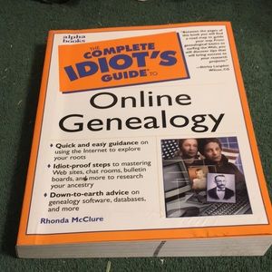 “The Complete Idiot’s Guide to Online Genealogy” oversized paperback book
